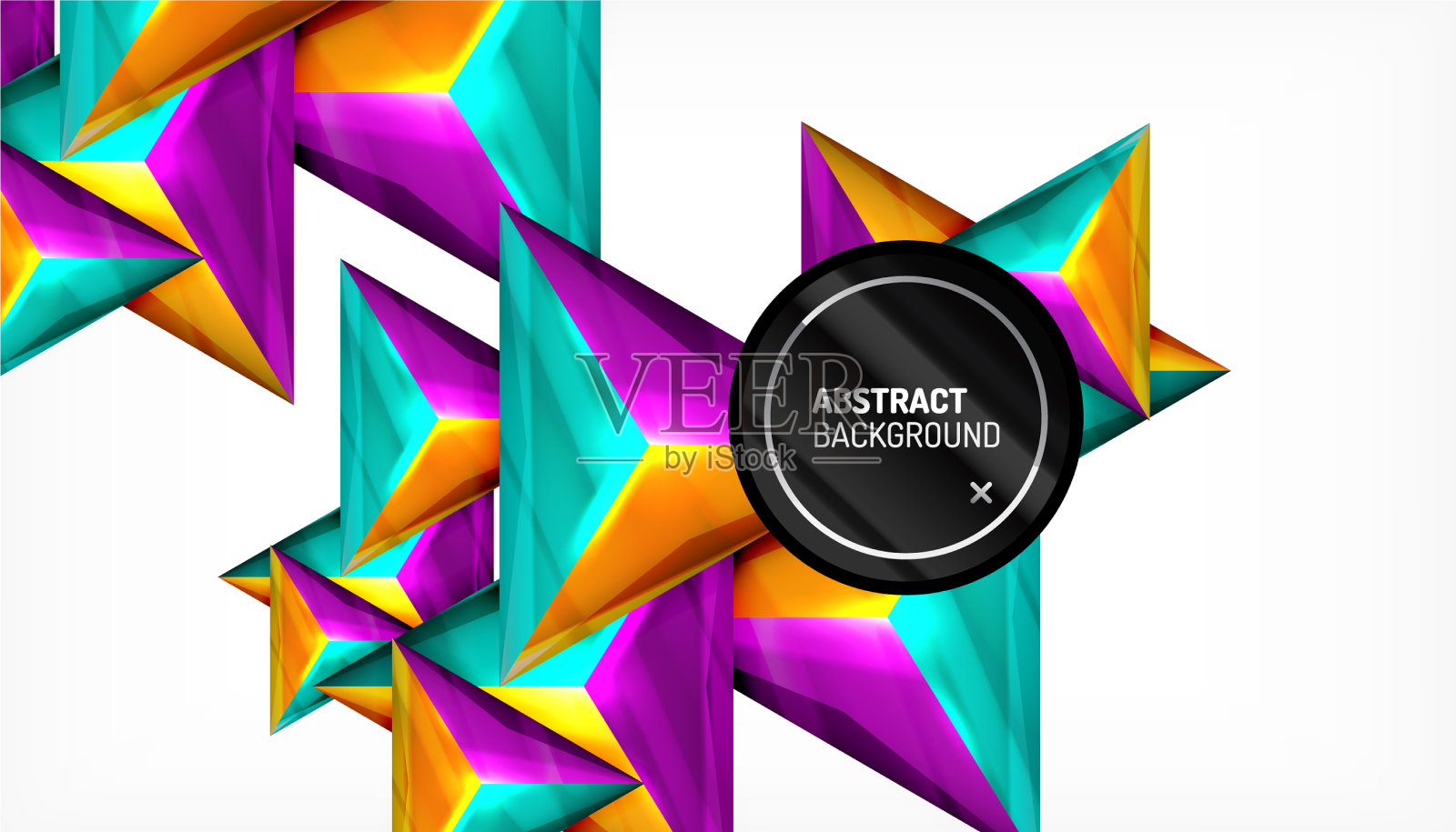 三角形几何抽象背景插画图片素材