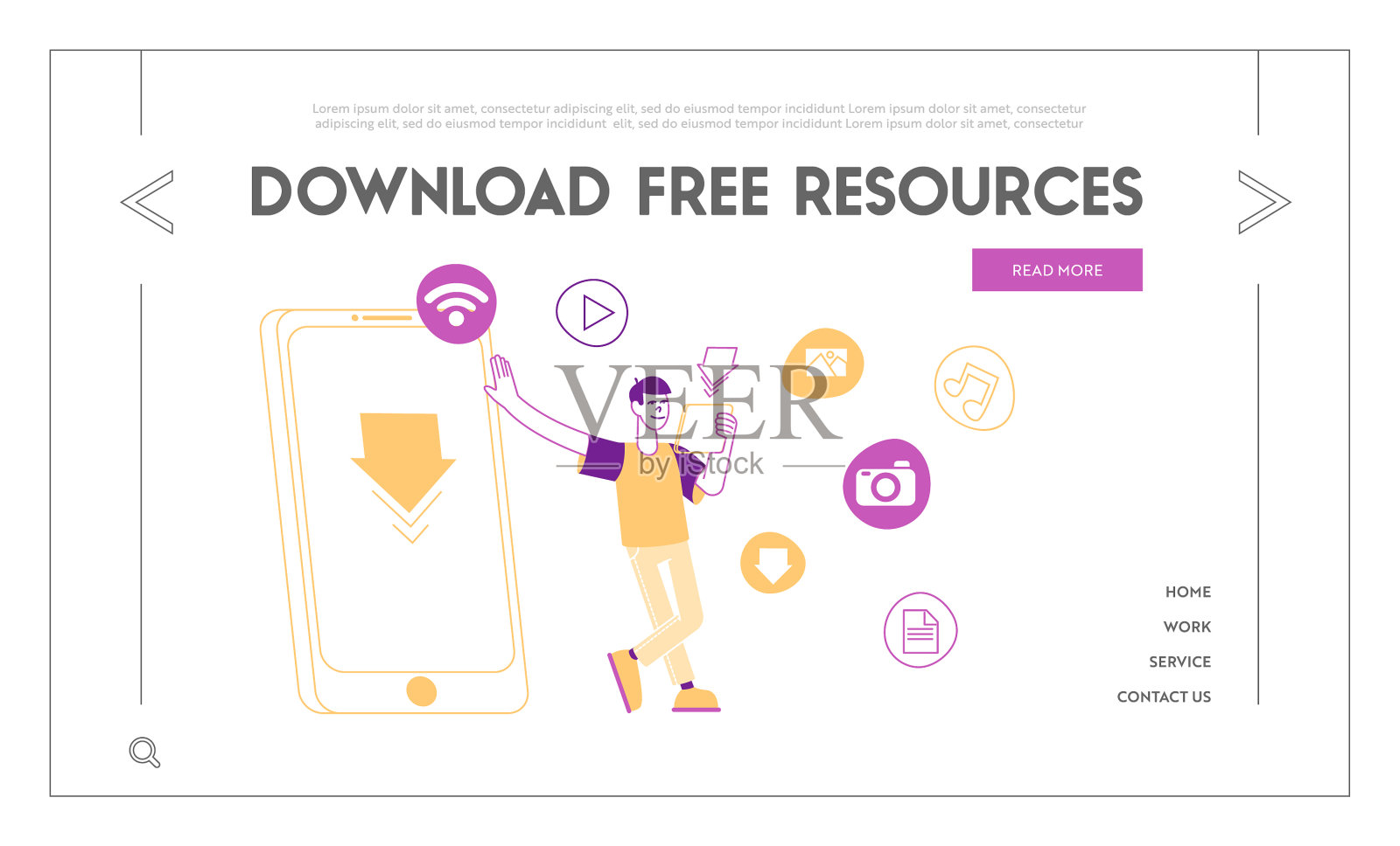 媒体互联网内容登陆页面模板用户设计模板素材