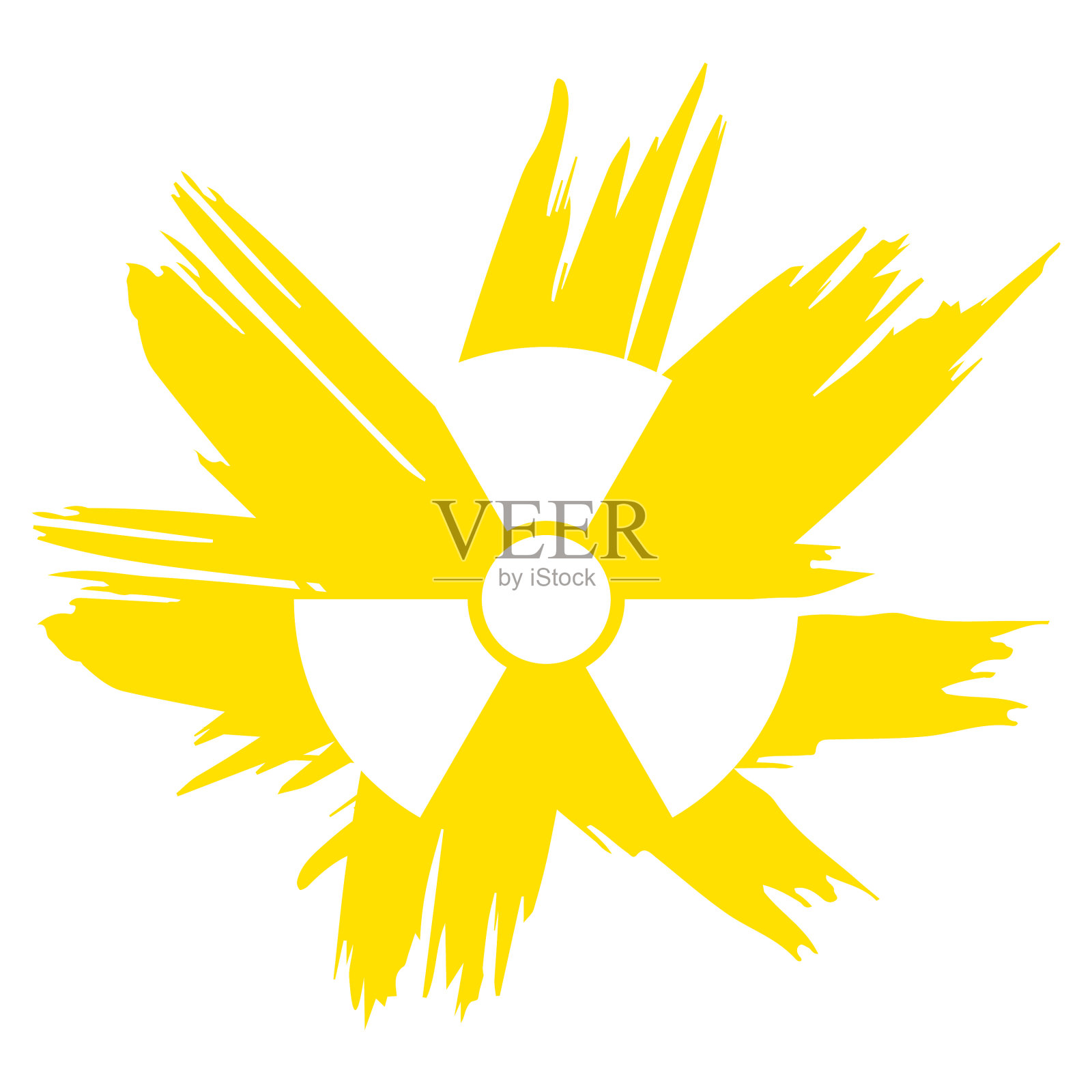 垃圾放射性符号黄色设计元素图片