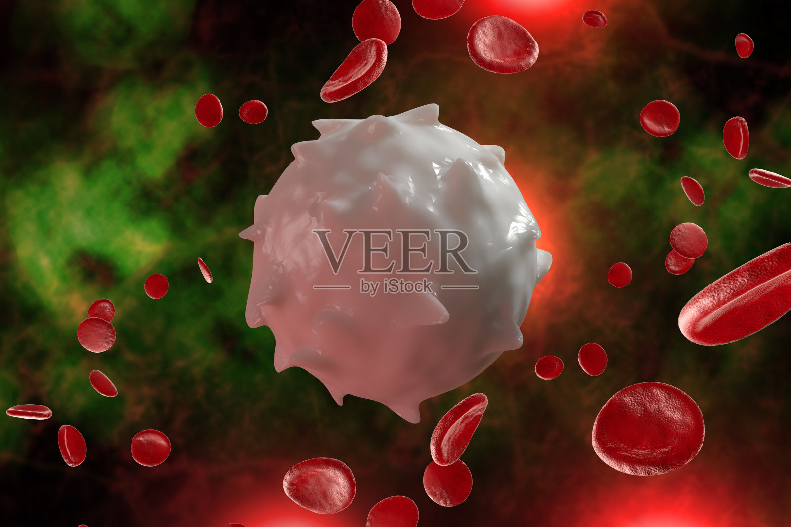 红白细胞3D插图照片摄影图片