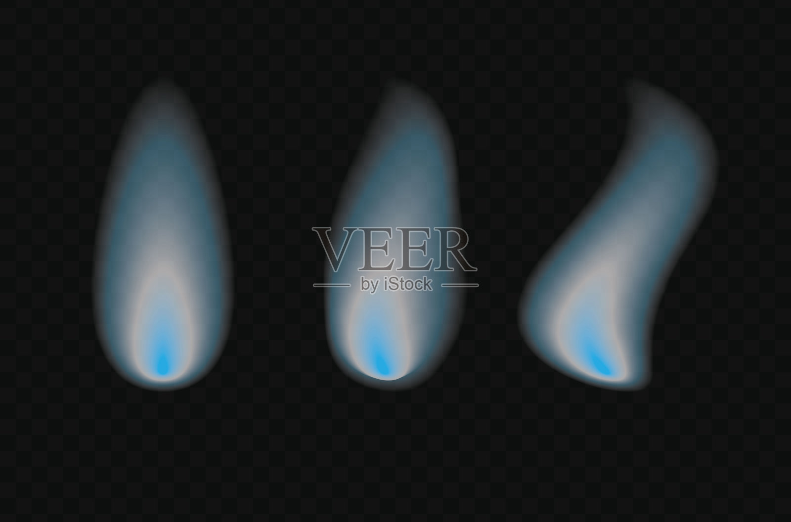 一套逼真的蜡烛火火焰模板为您的设计设计元素图片