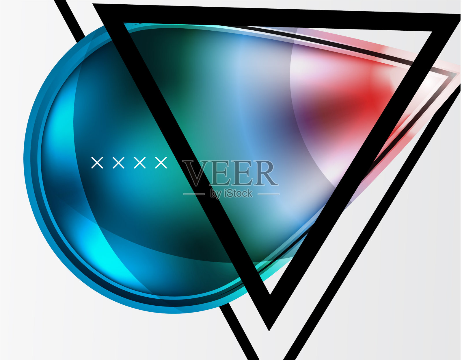 抽象背景-光泽玻璃气泡插画图片素材