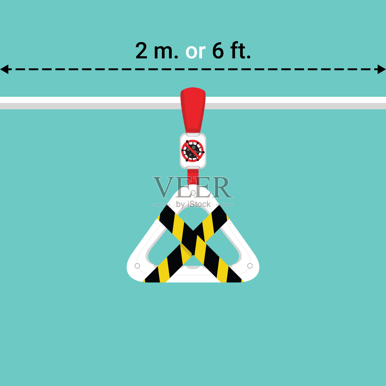 乘客注意练习使社会距离插画图片素材