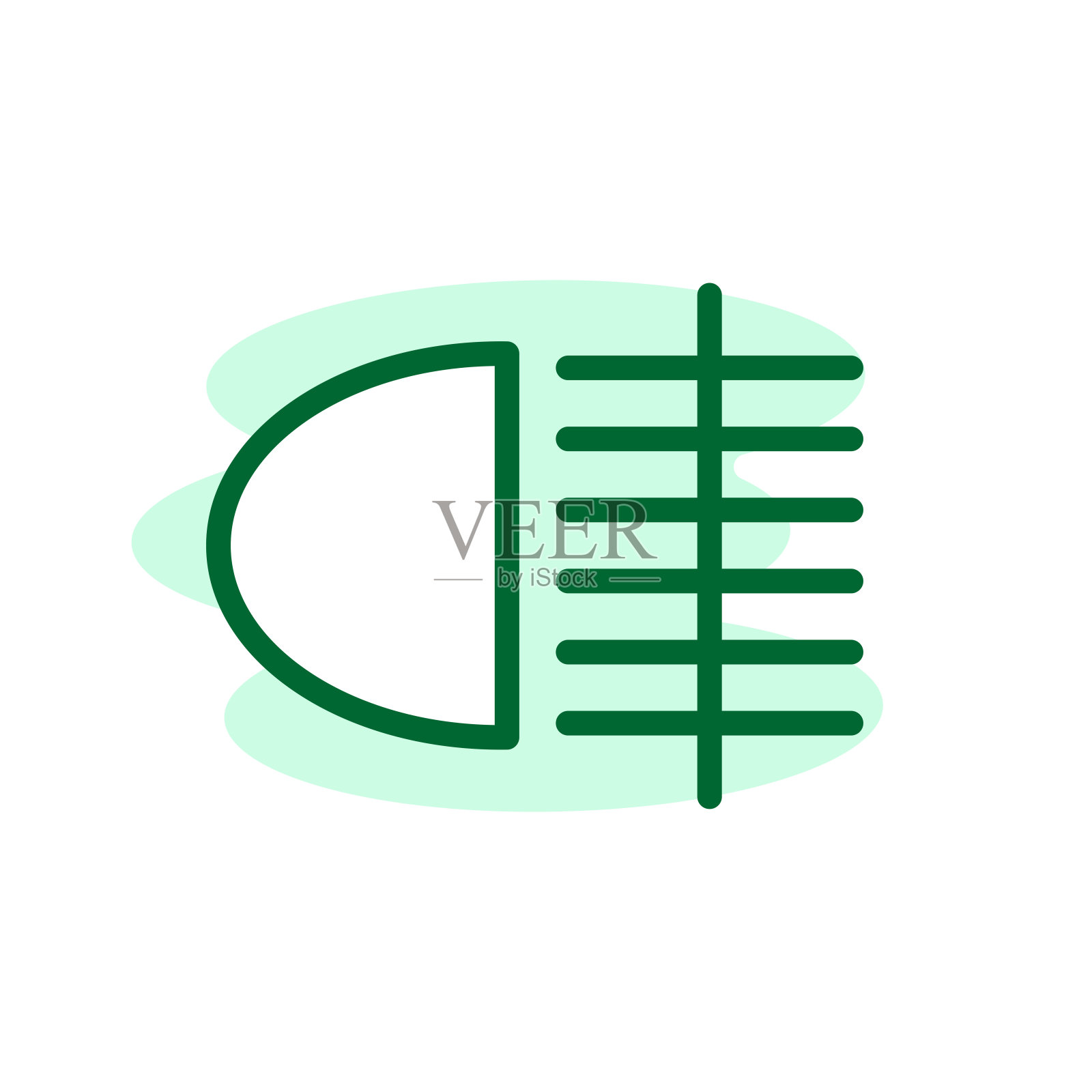 雾灯插画图片素材