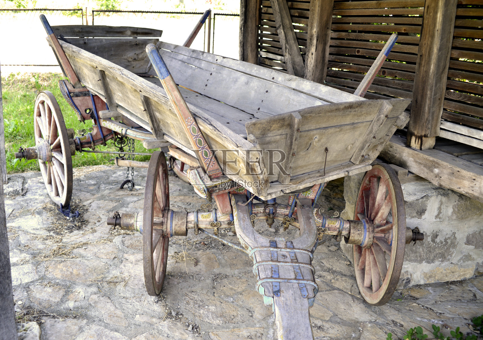 旧的木制马车照片摄影图片