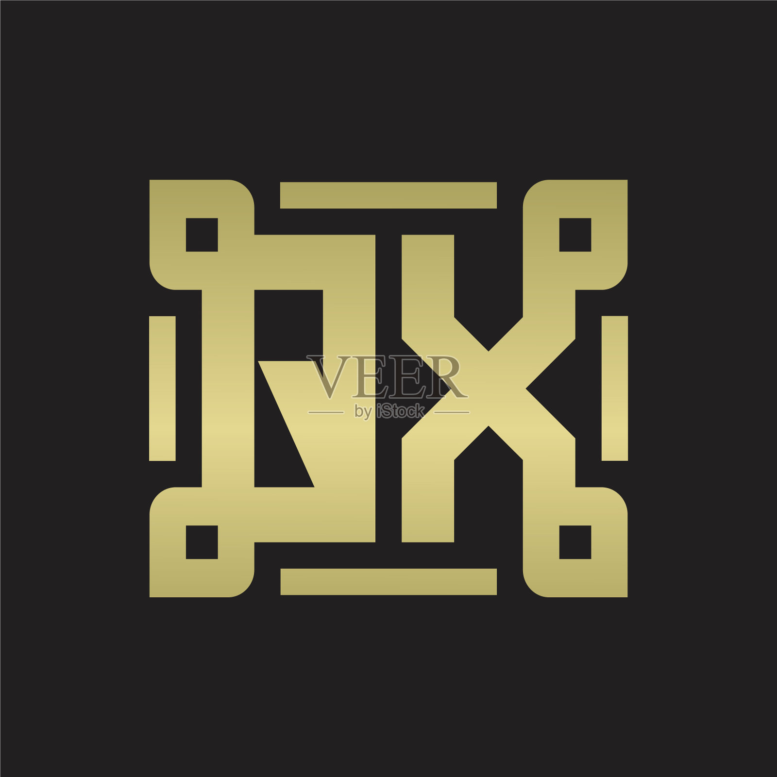 Qx标志与片线图案艺术设计插画图片素材