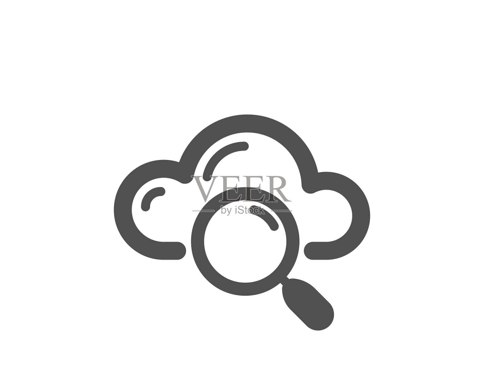 云计算搜索图标互联网数据存储图标素材