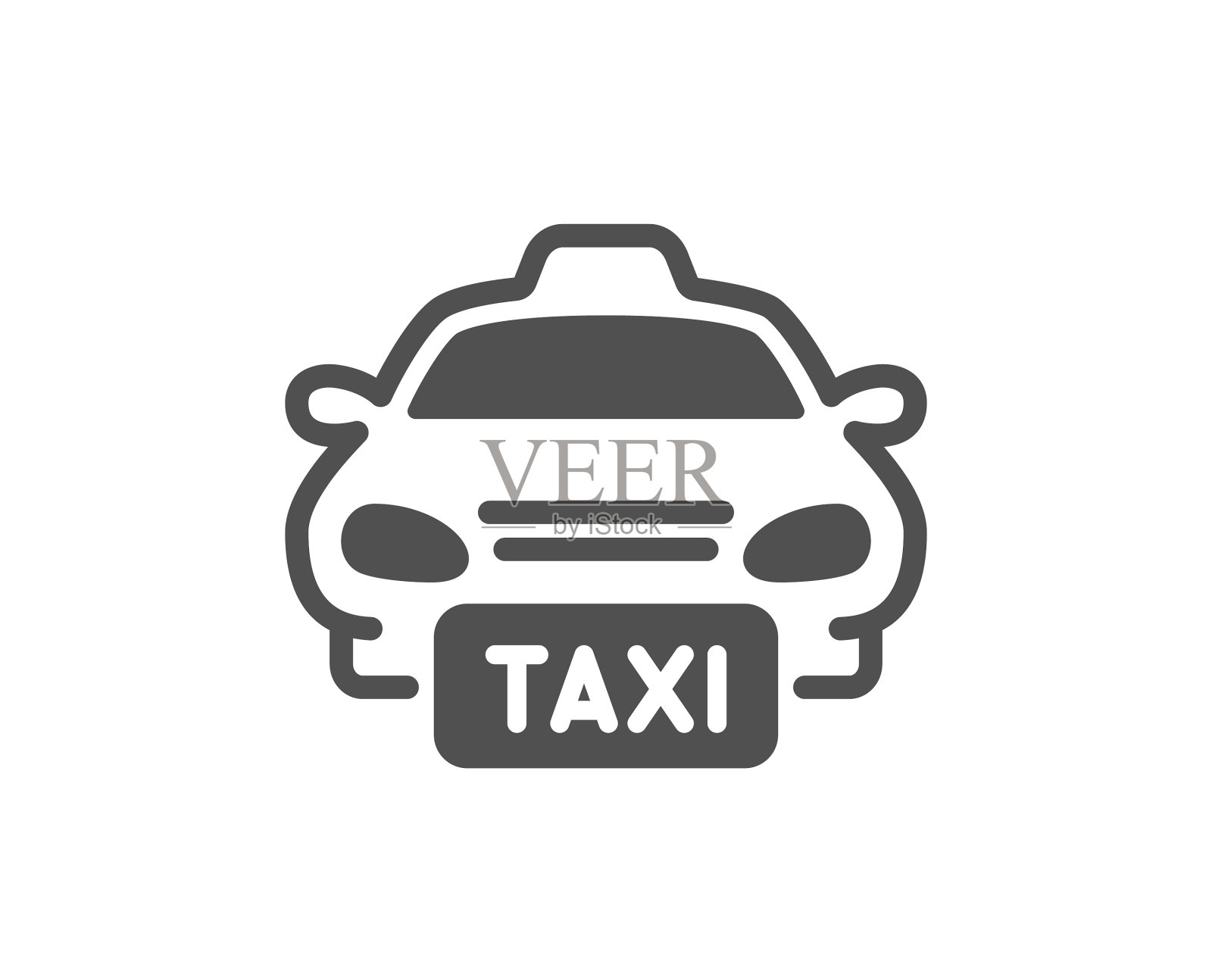 出租车图标出租车公共交通标志图标素材