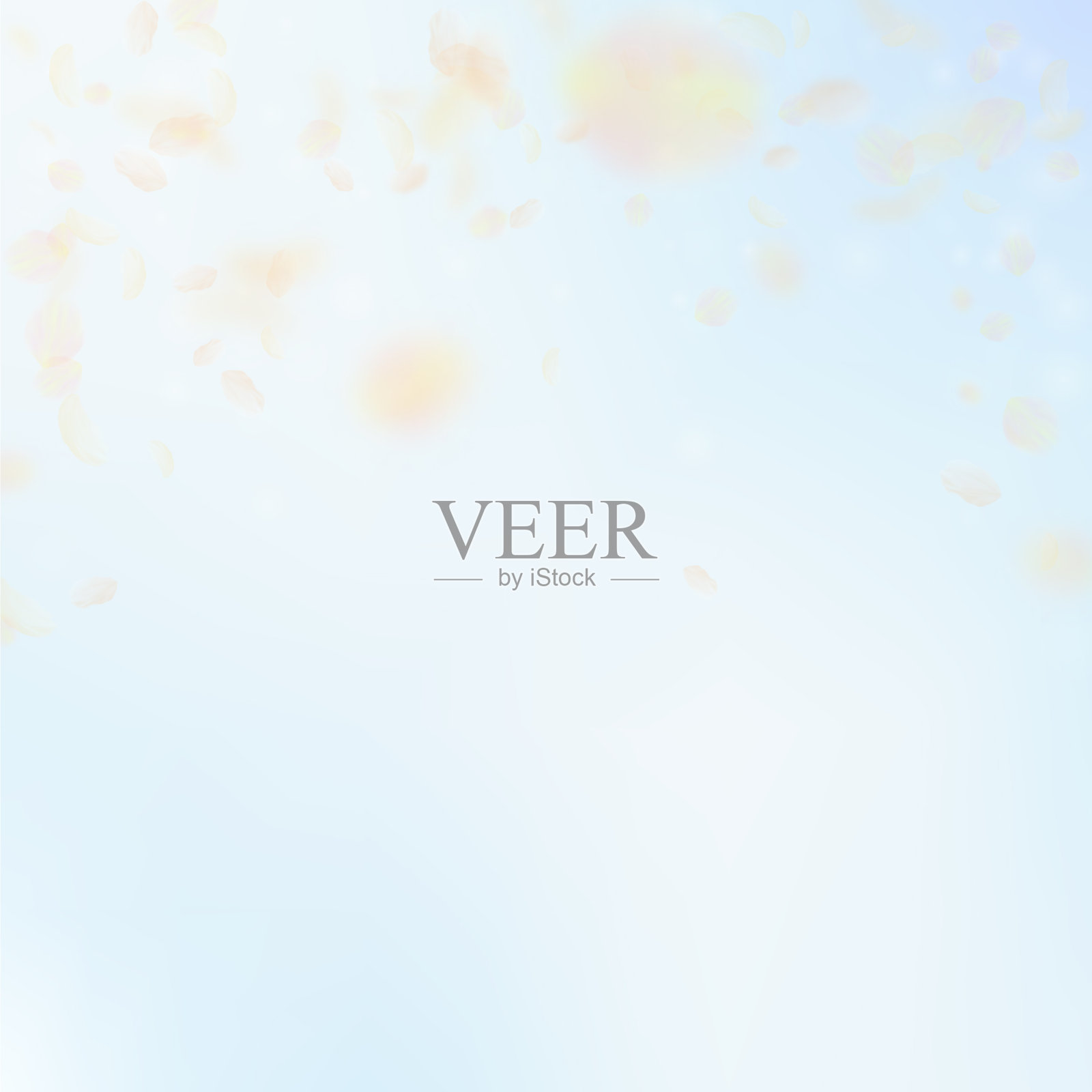 橙黄色的花瓣像催眠曲似地落下插画图片素材