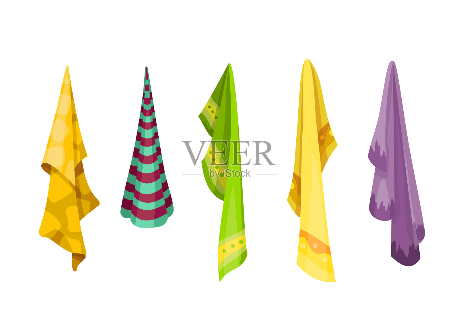 浴巾卡通毛巾套布毛巾图标素材