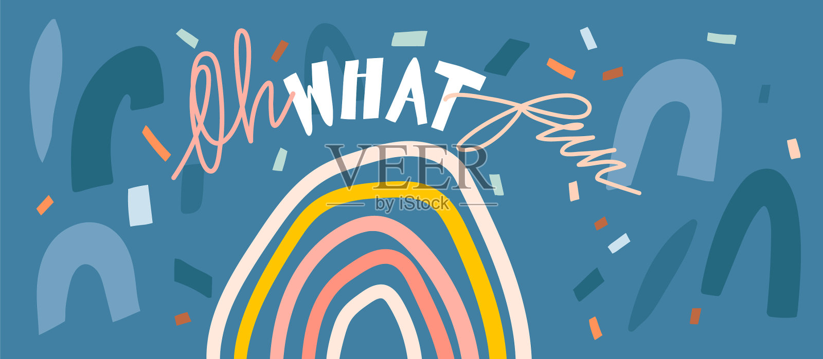 手绘抽象股票图形插画图片素材