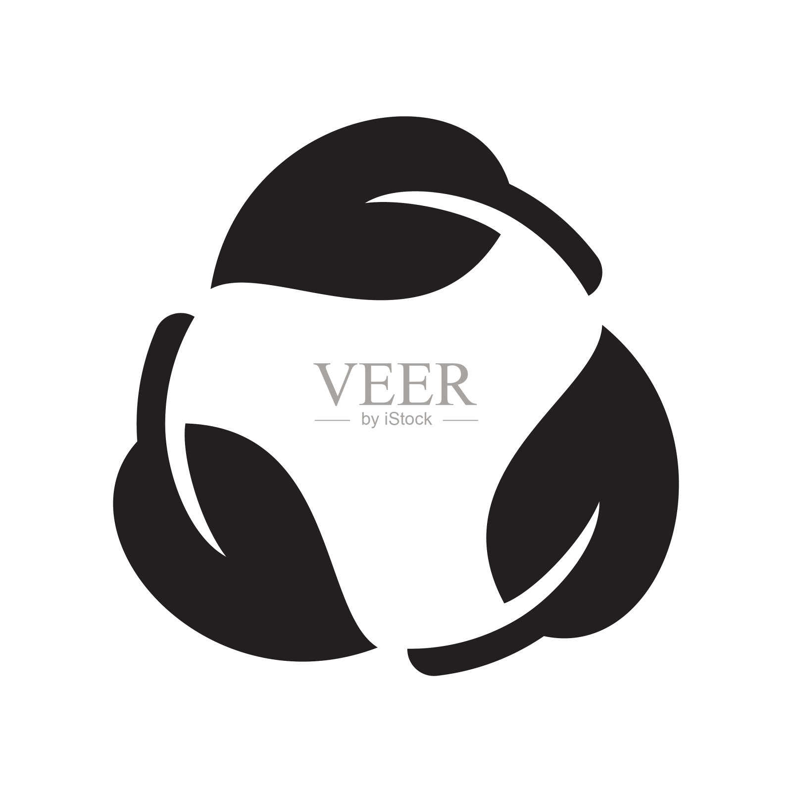 可生物降解可回收塑料免费标签图标插画图片素材