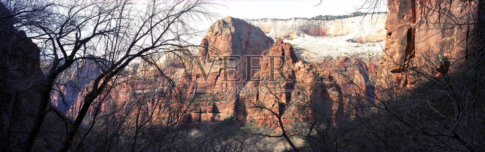 锡安峡谷全景照片摄影图片