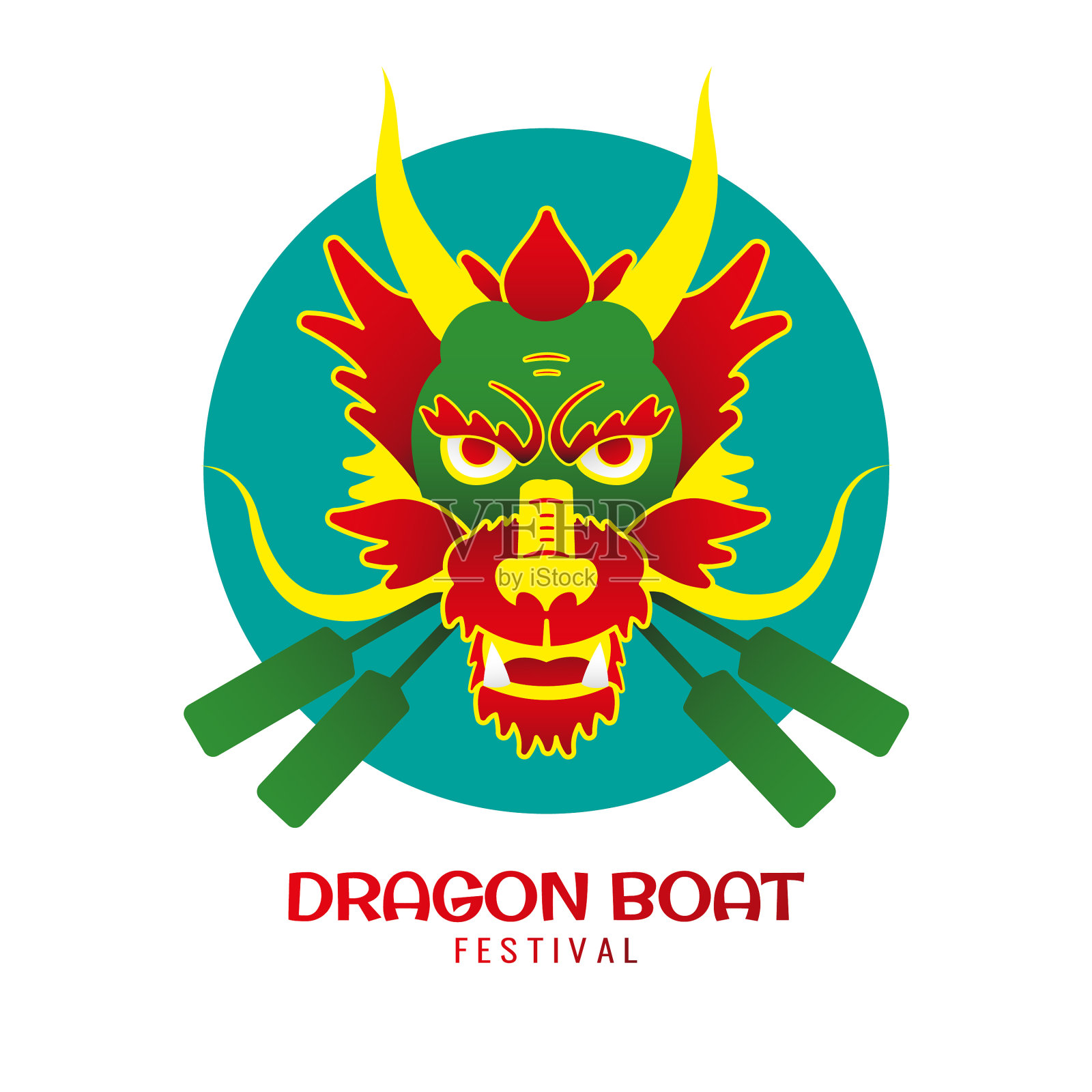 龙舟插画图片素材