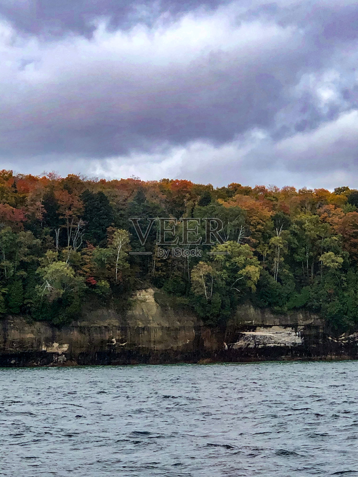 上密歇根美丽的秋色照片摄影图片
