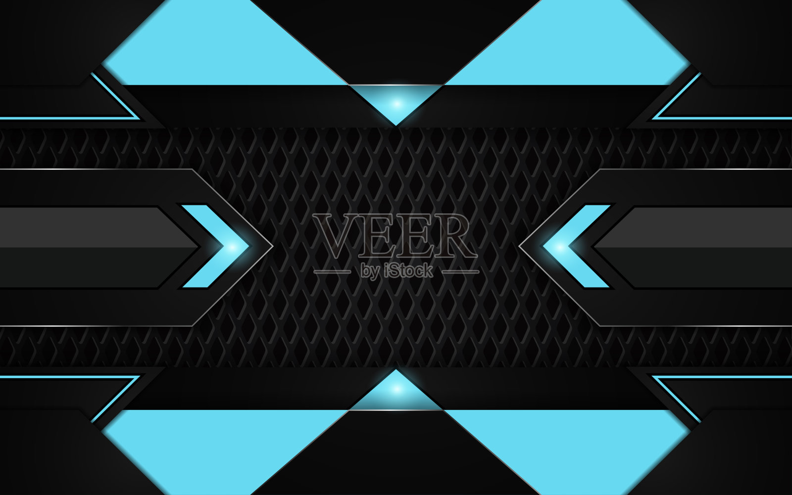 抽象技术背景用蓝色和黑色金属纹理构成。未来光线矢量图形。布局设计模板插画图片素材