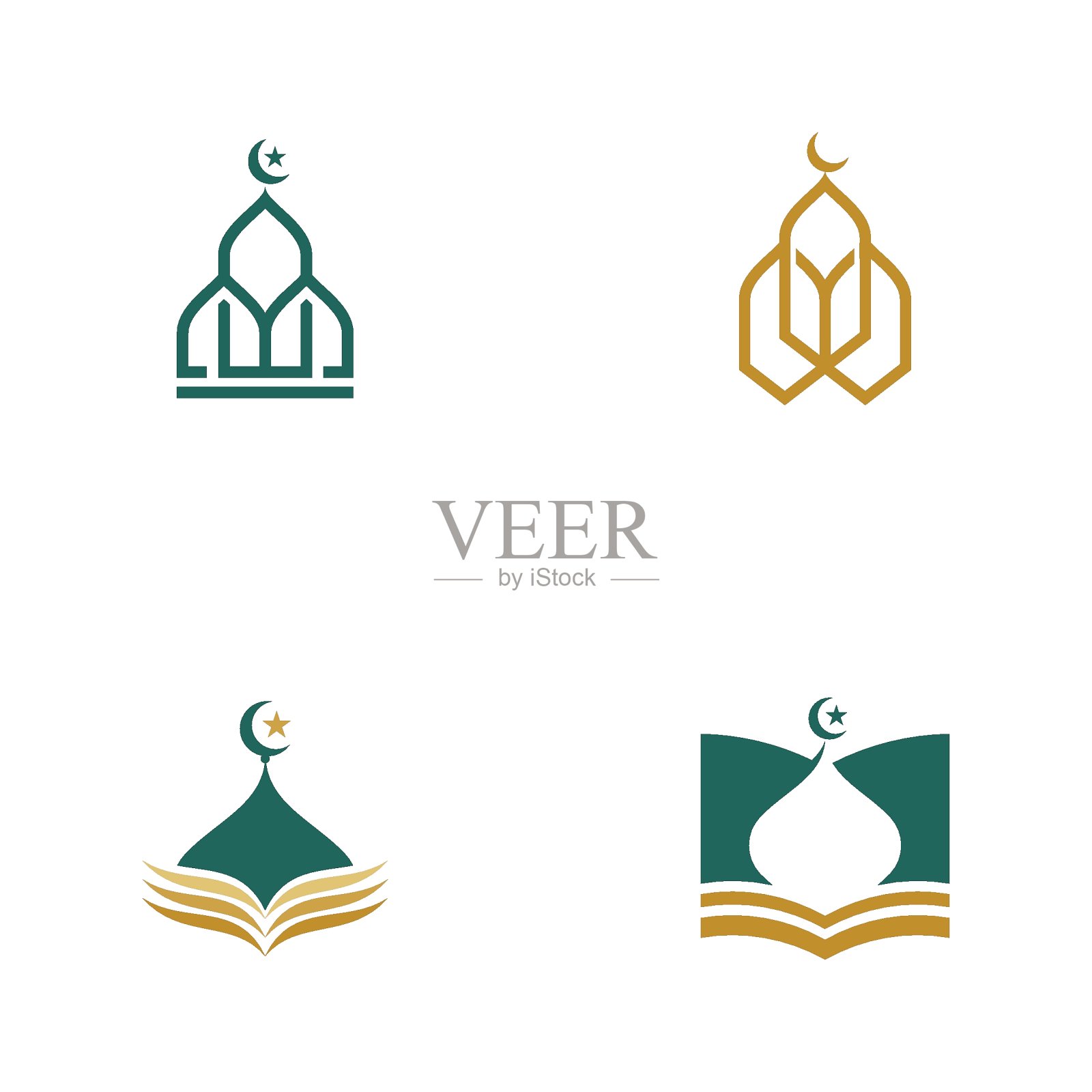 伊斯兰学校矢量图标设计插画图片素材