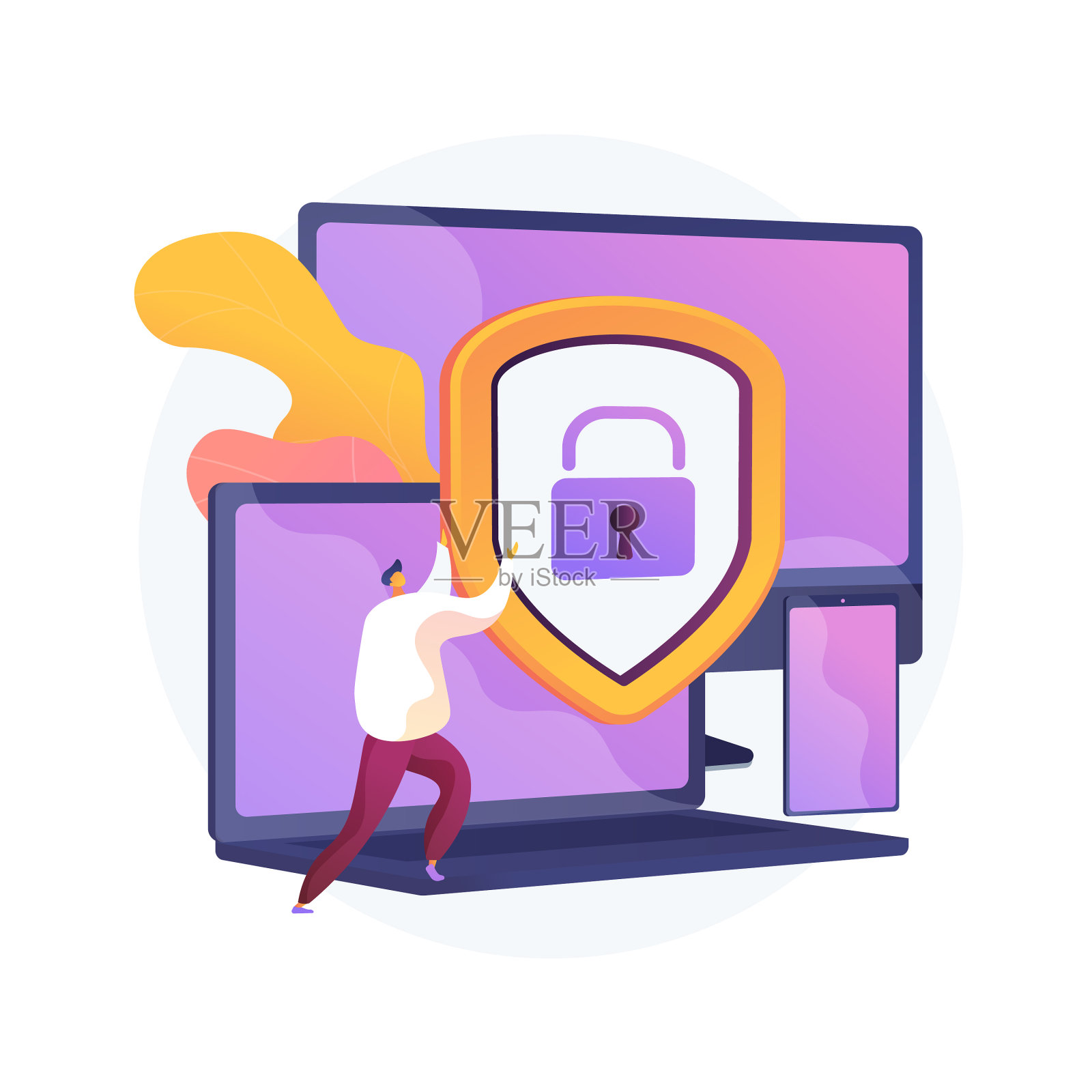 一般数据保护法规概念设计元素图片