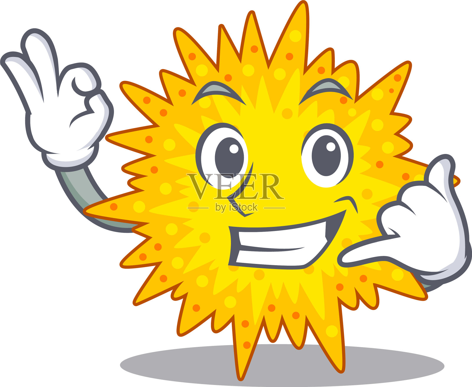 卡通支原体用滑稽手势叫我设计元素图片