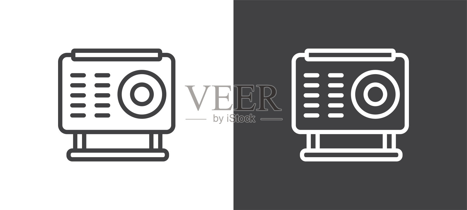 一套翻转图表广告牌图标，矢量图标的数据表示表的所有目的，商业，网络，移动或打印图标素材