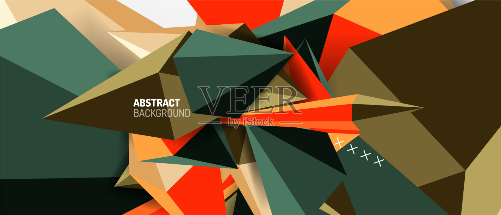 时尚简单的三角形抽象背景插画图片素材