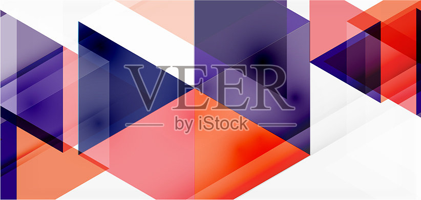 几何抽象背景马赛克三角形和插画图片素材