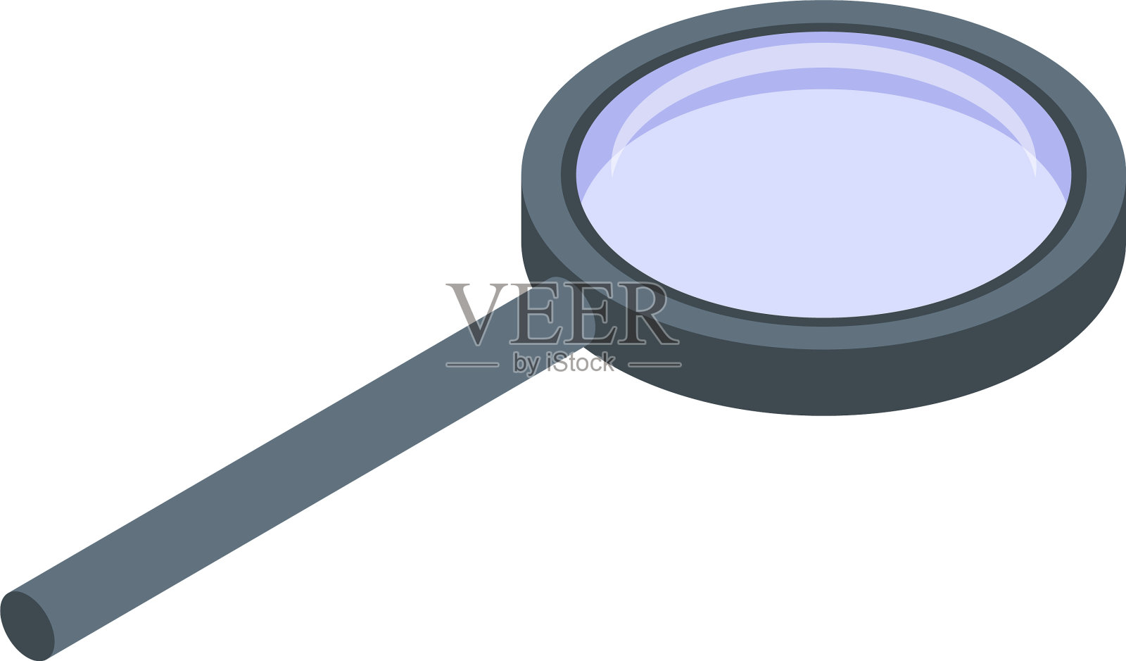 管理器放大镜图标等距样式插画图片素材