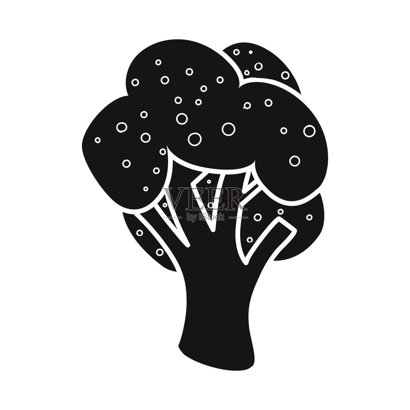 花椰菜和涂鸦图标插画图片素材