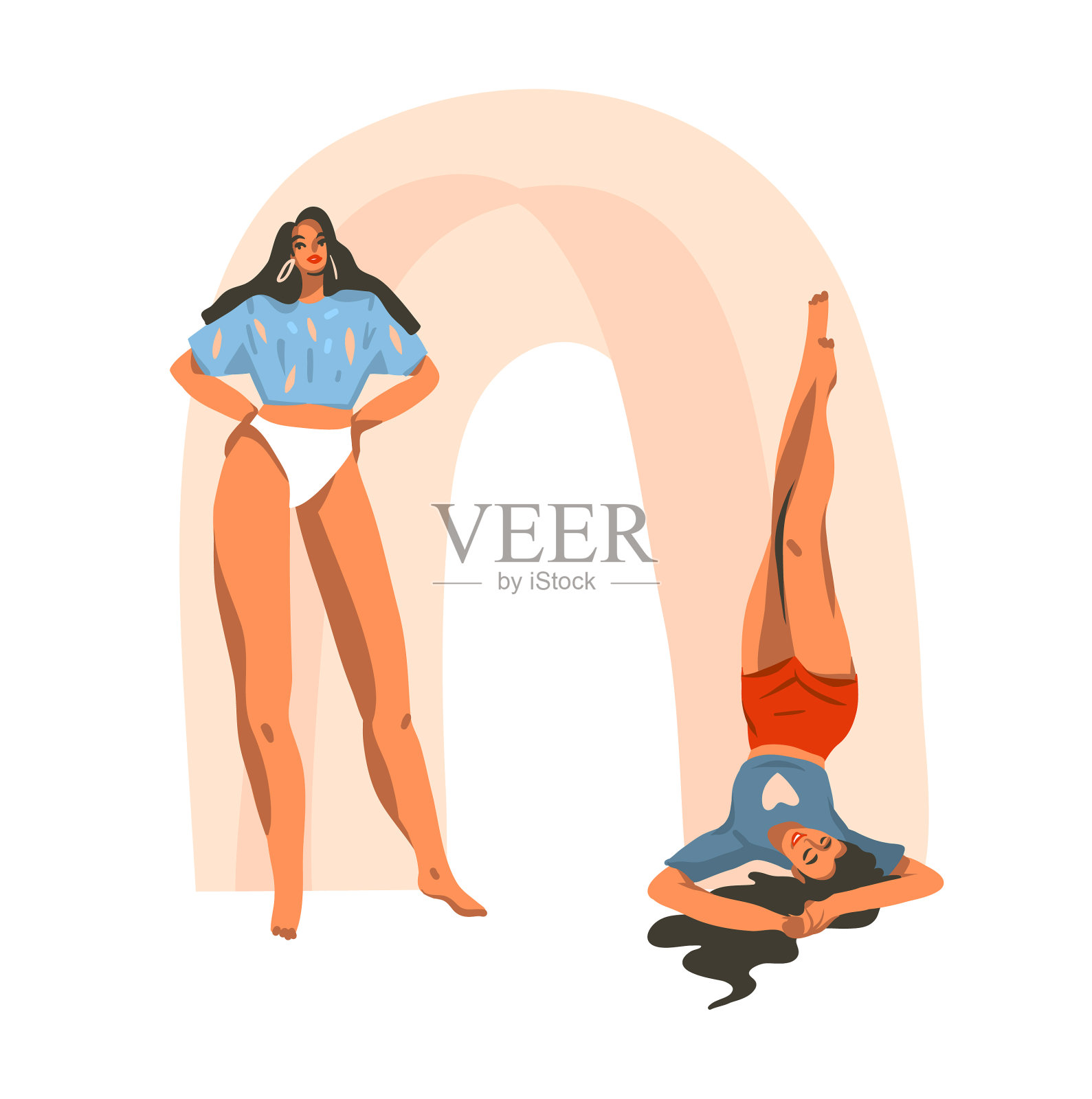 手绘抽象股票图形设计元素图片