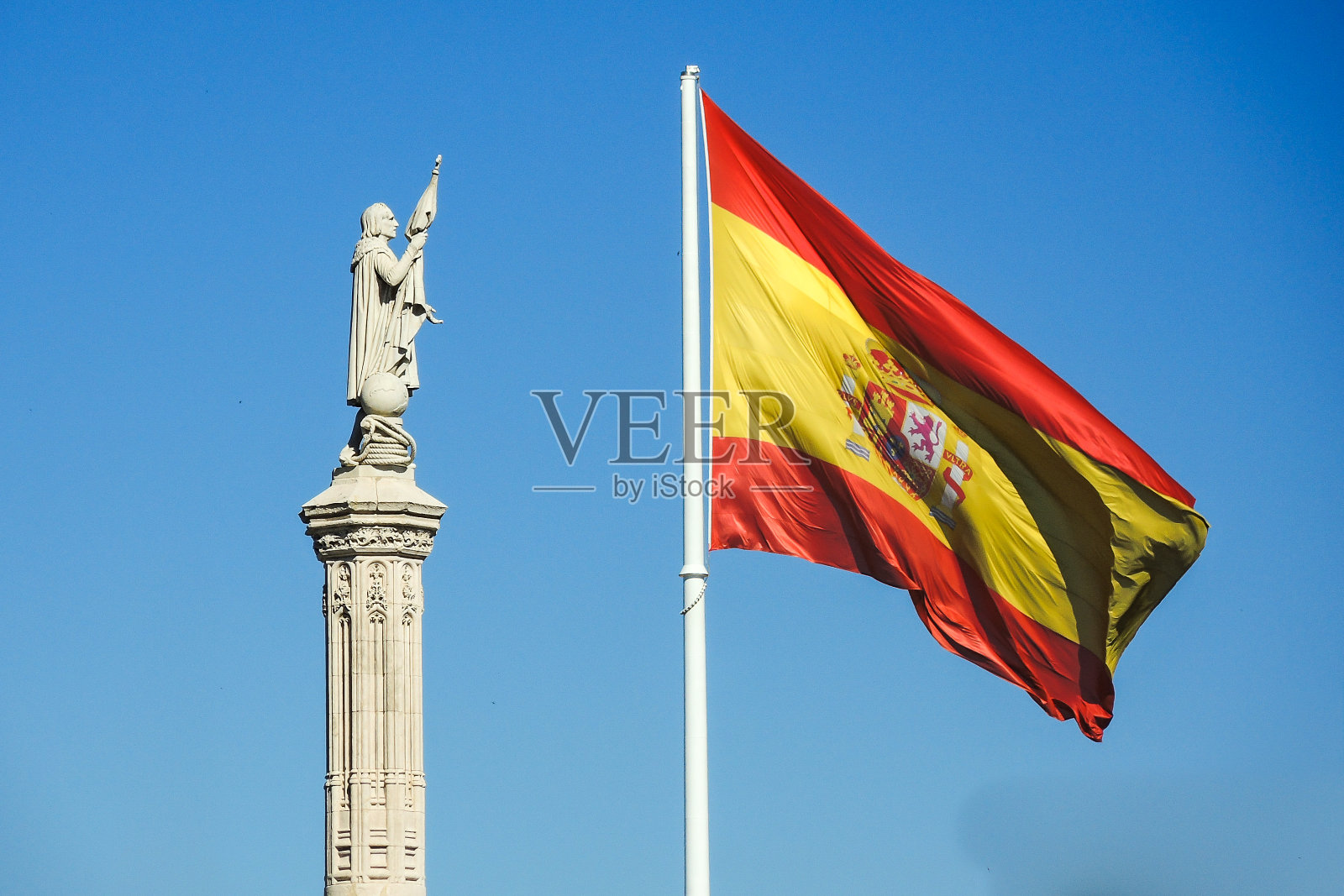 西班牙国旗照片摄影图片