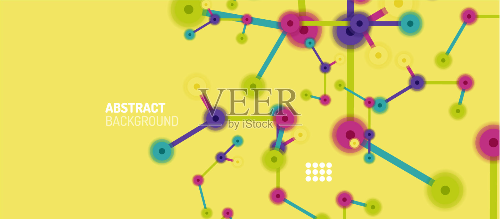 平面风格的几何抽象背景圆插画图片素材