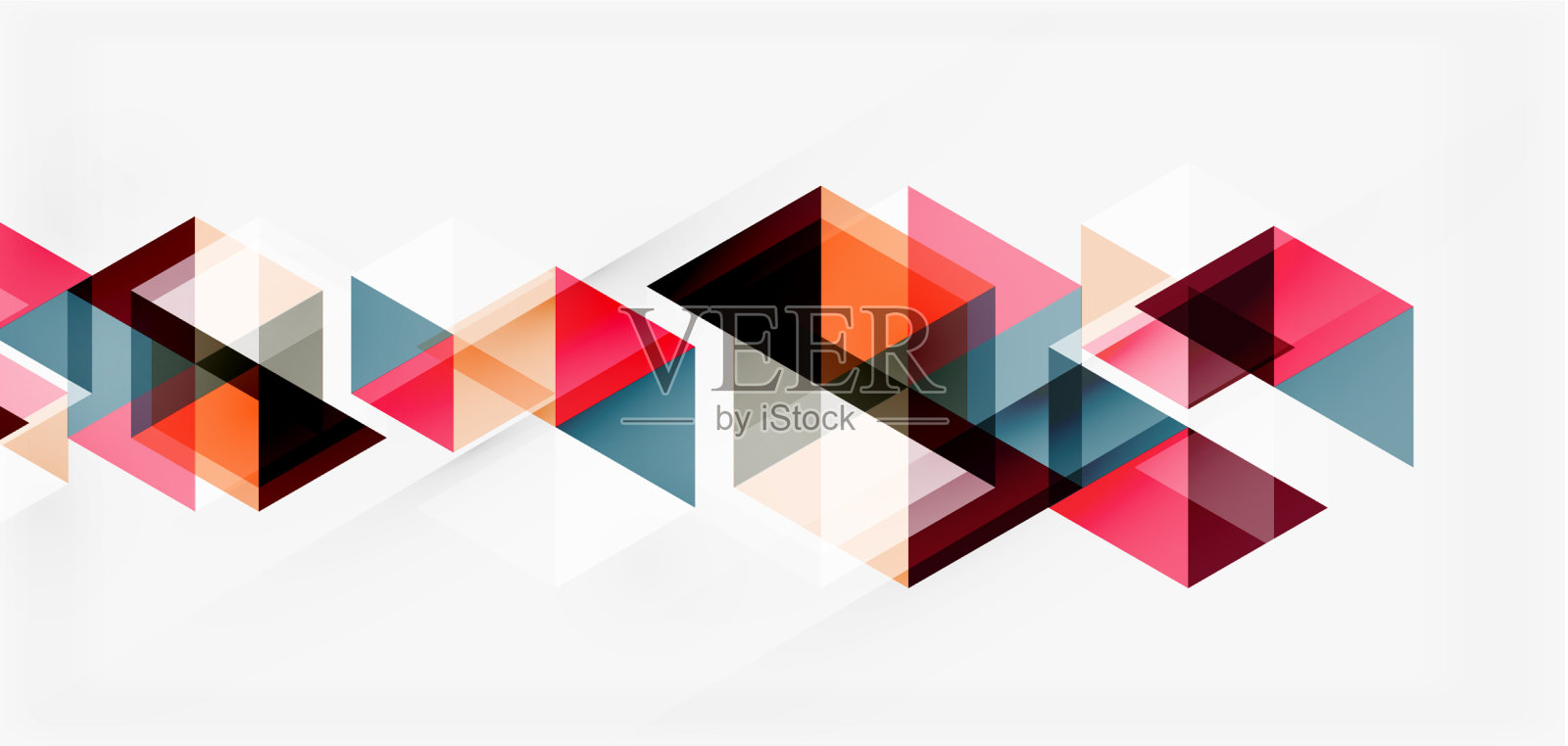 几何抽象背景马赛克三角形和插画图片素材