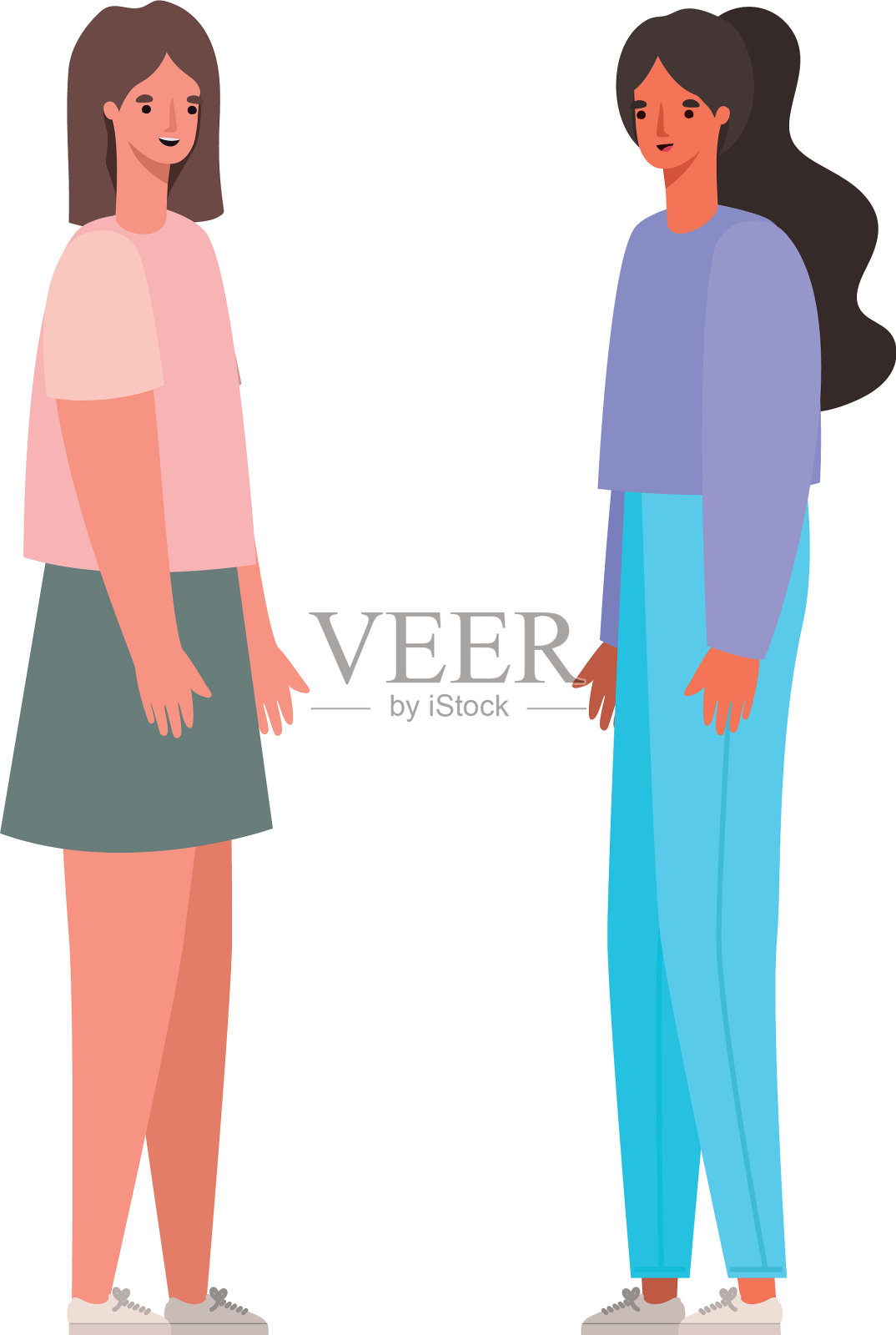 女性头像卡通设计插画图片素材