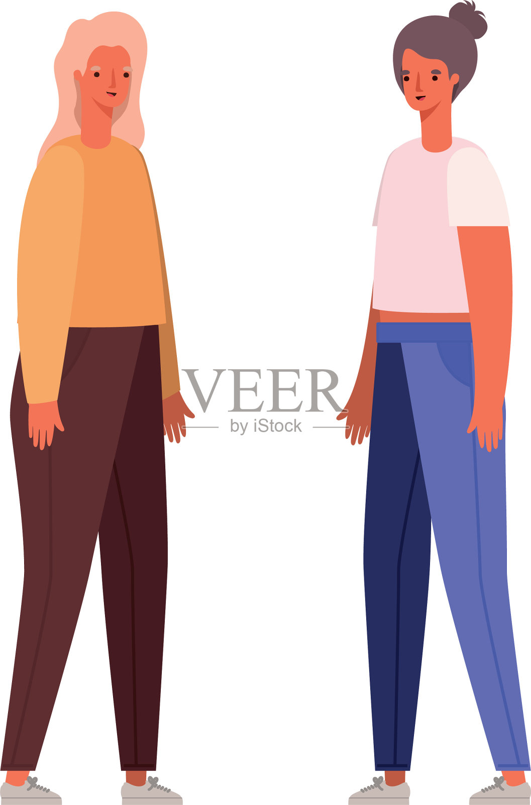 女性头像卡通设计插画图片素材