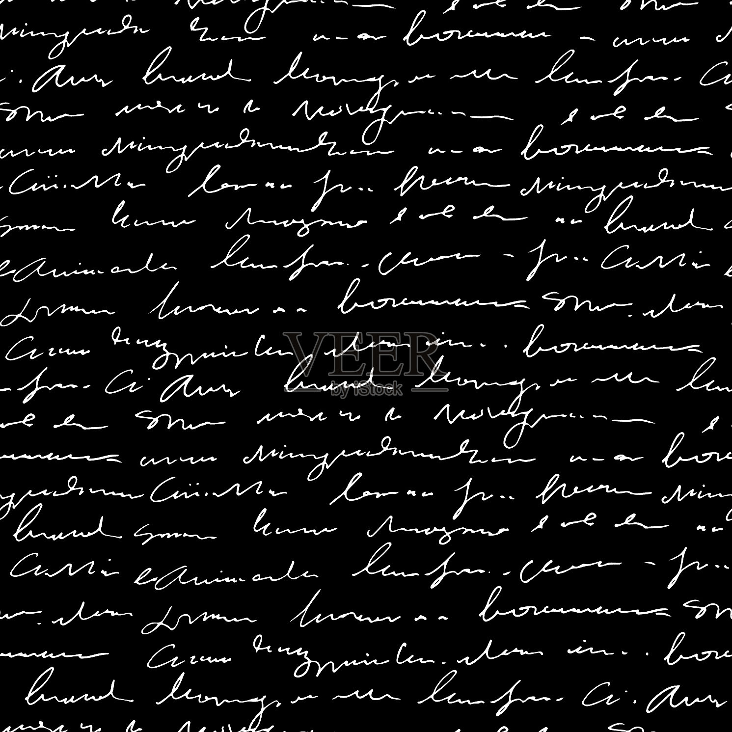 手写摘要文字无缝图案插画图片素材