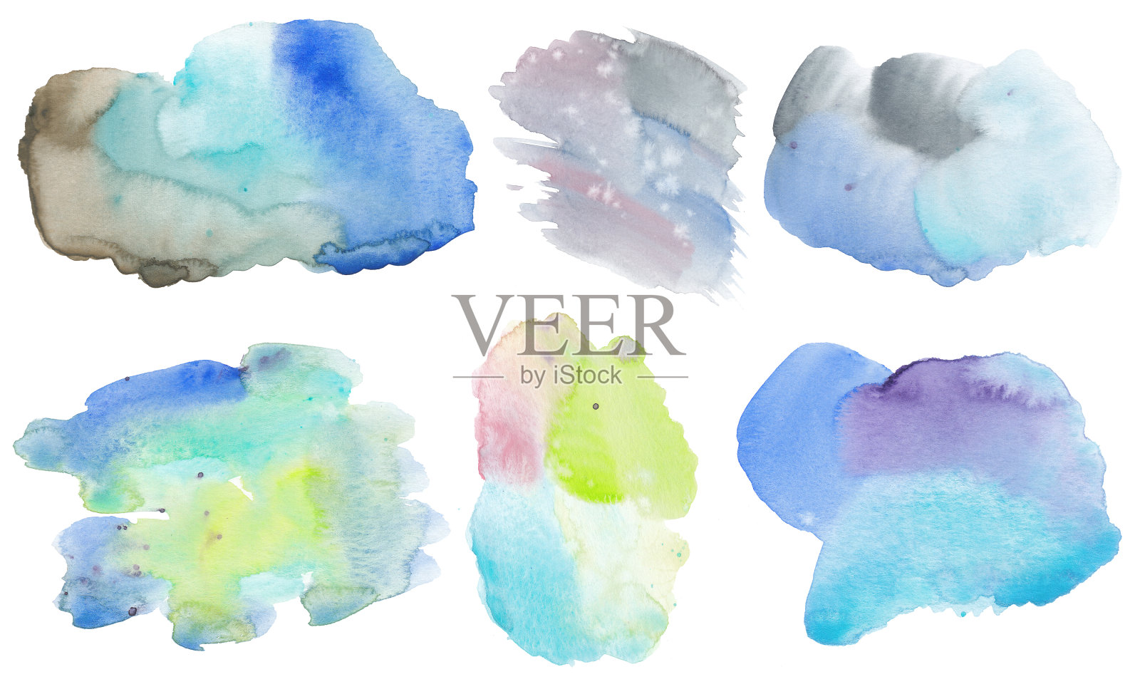 抽象手绘水彩背景。插画图片素材