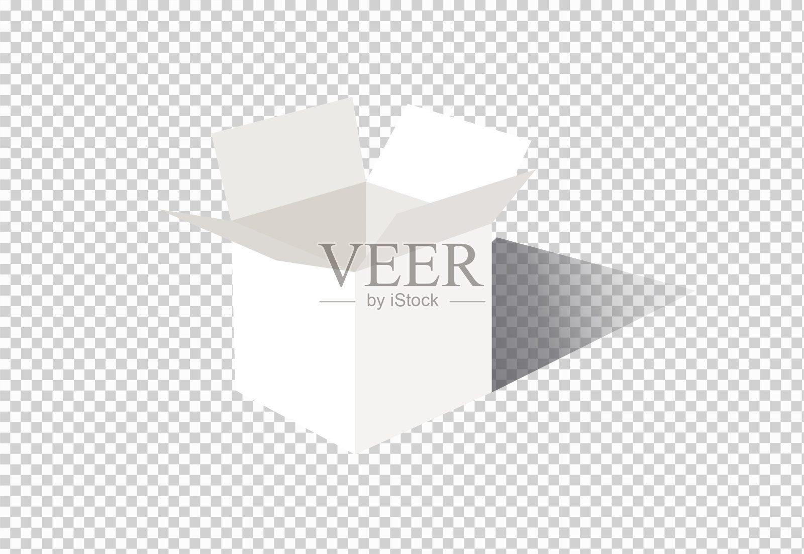 一个连续的线纸箱包装盒矢量线图标隔离在白色背景的交付盒。白色的纸板盒。矢量图插画图片素材