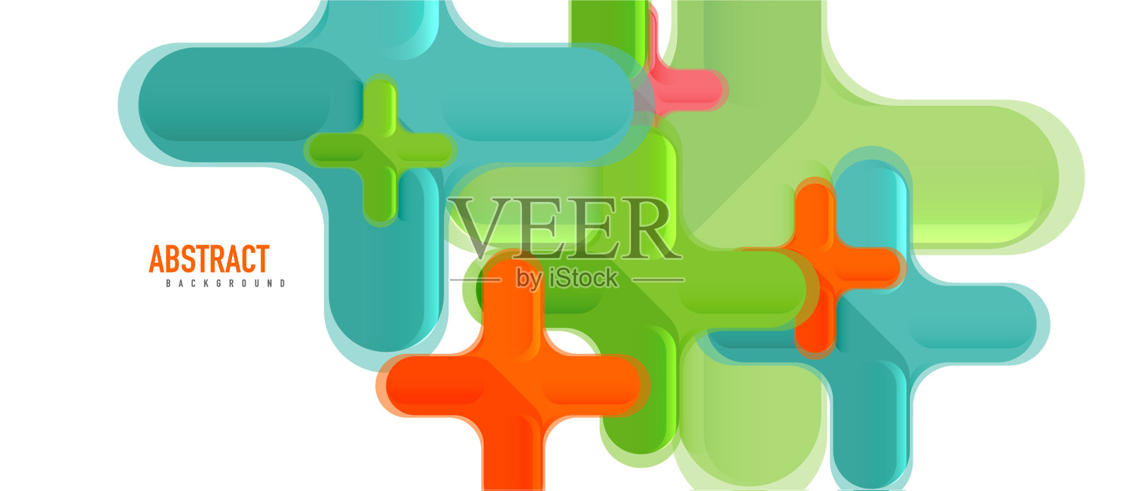 光滑的多色塑料风格交叉设计元素图片