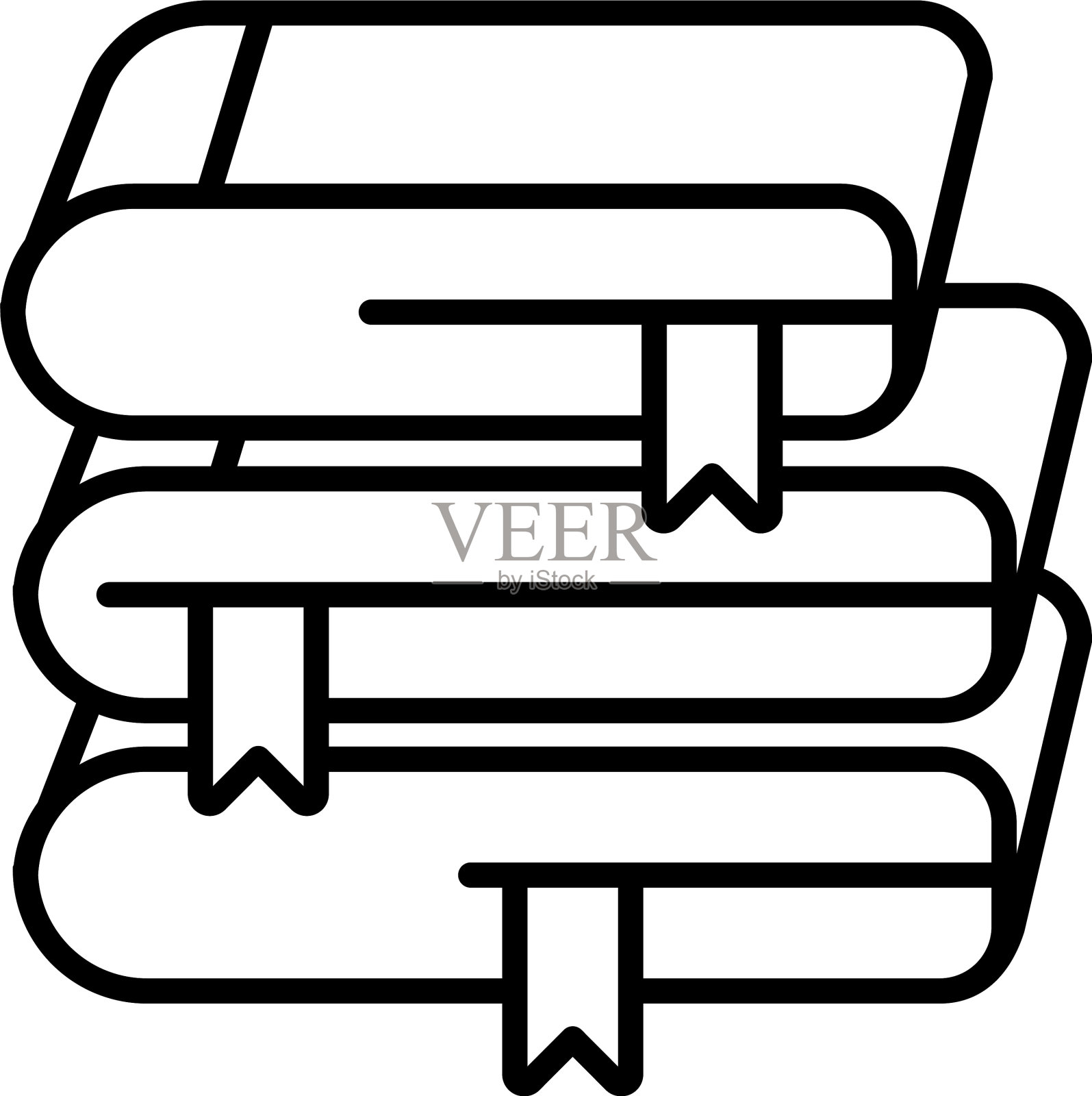 教育书籍线条风格图标设计图标素材