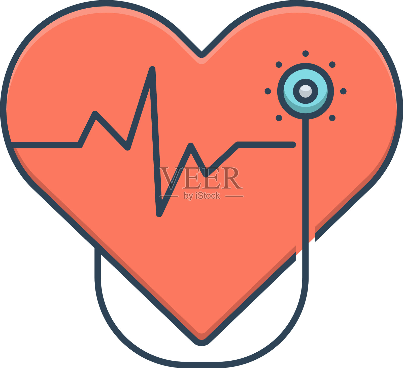 心脏病手术插画图片素材