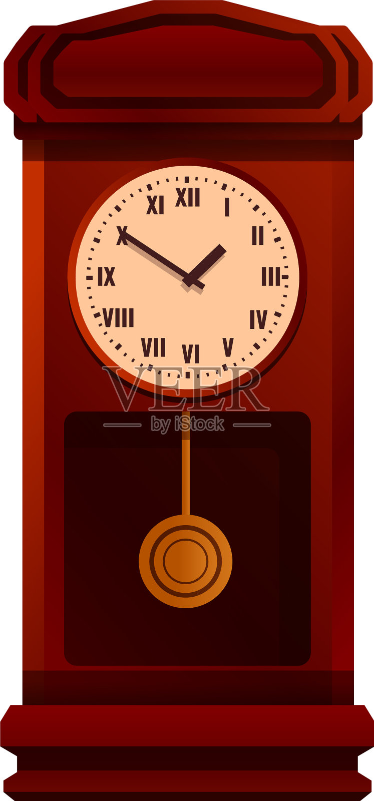 闹钟摆钟图标卡通风格设计元素图片