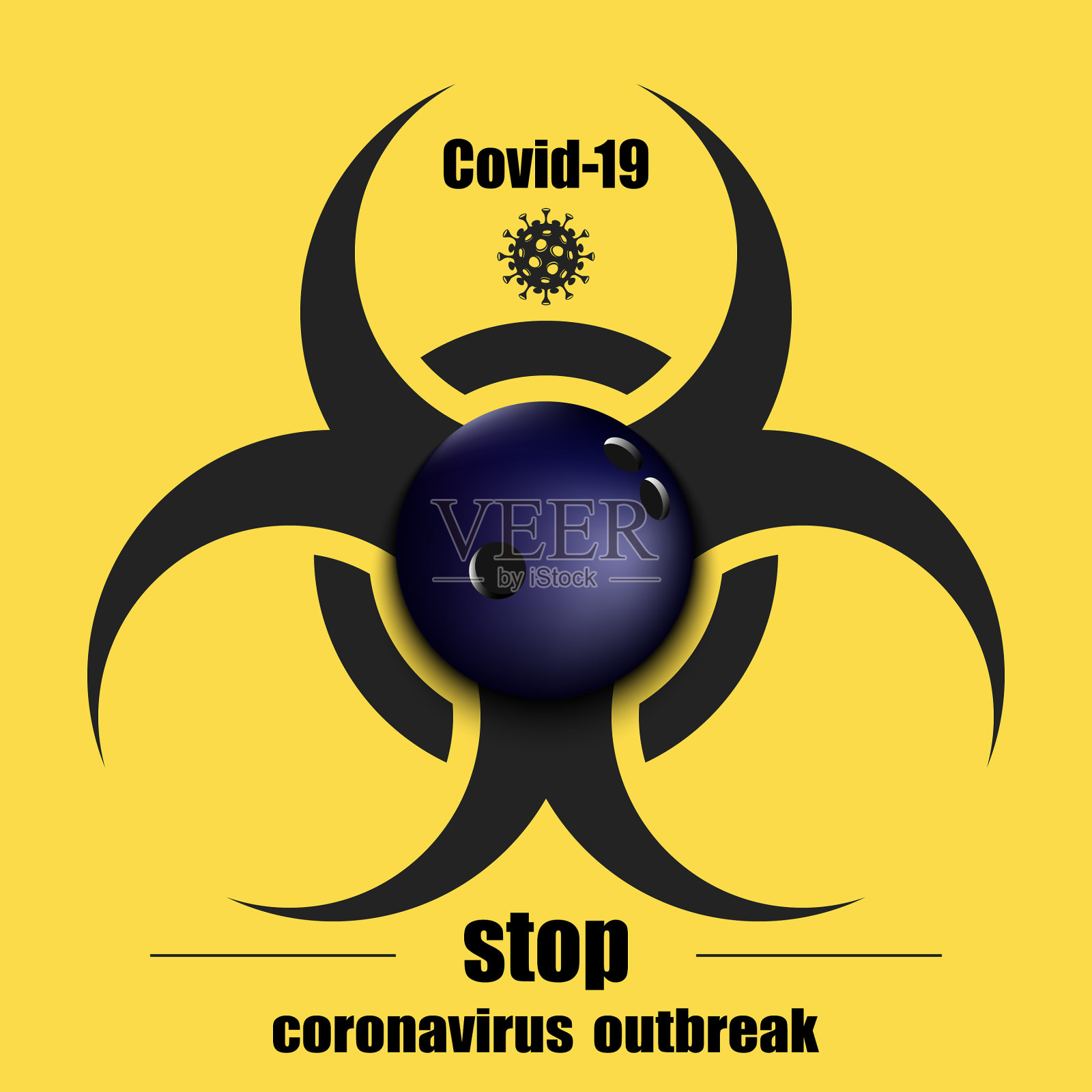 用足球标明生物危害插画图片素材