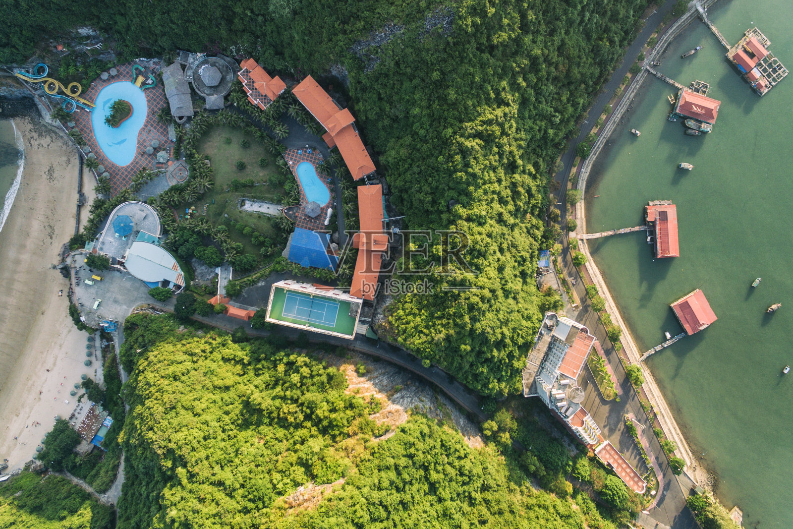 下龙湾，吉巴岛，越南，下降龙湾亚洲无人机照片视图照片摄影图片