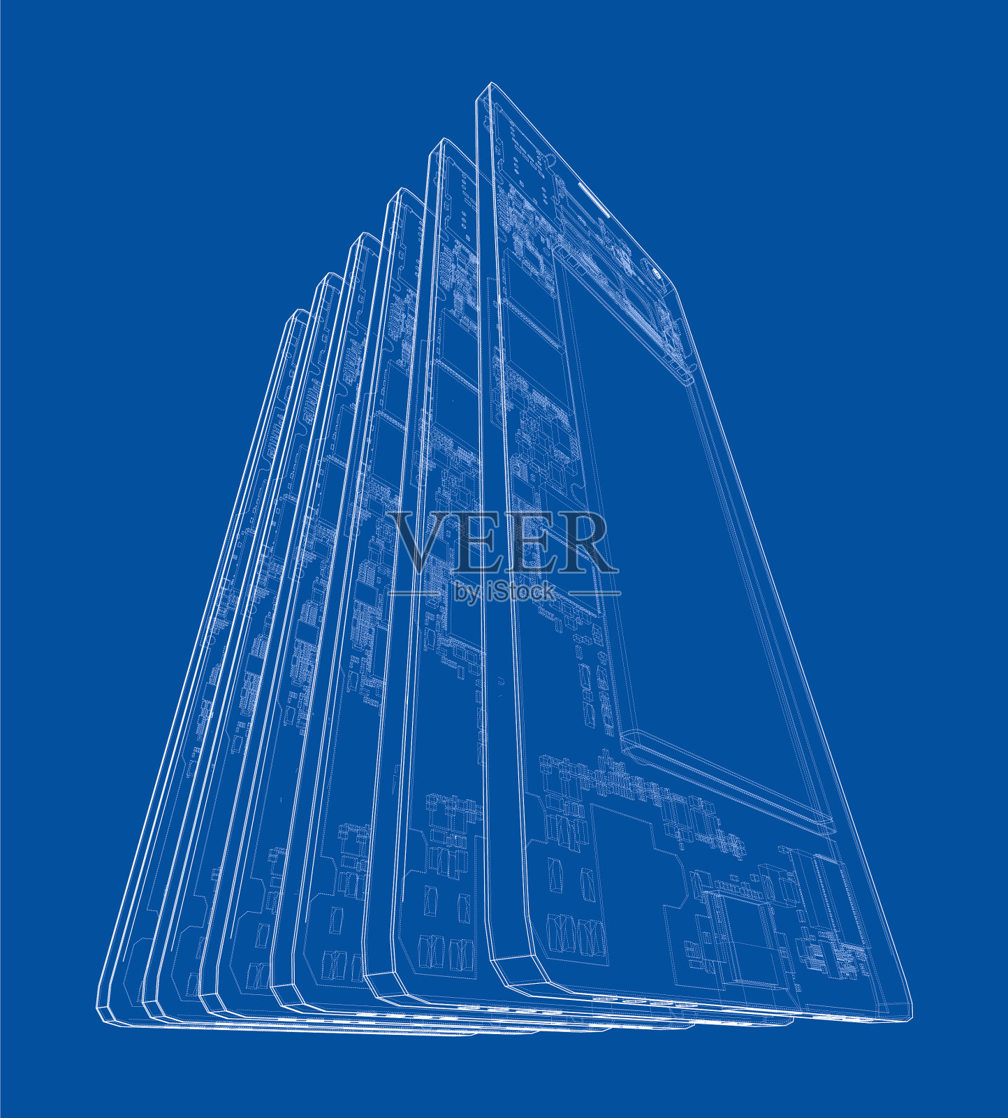 智能手机的概念概述插画图片素材