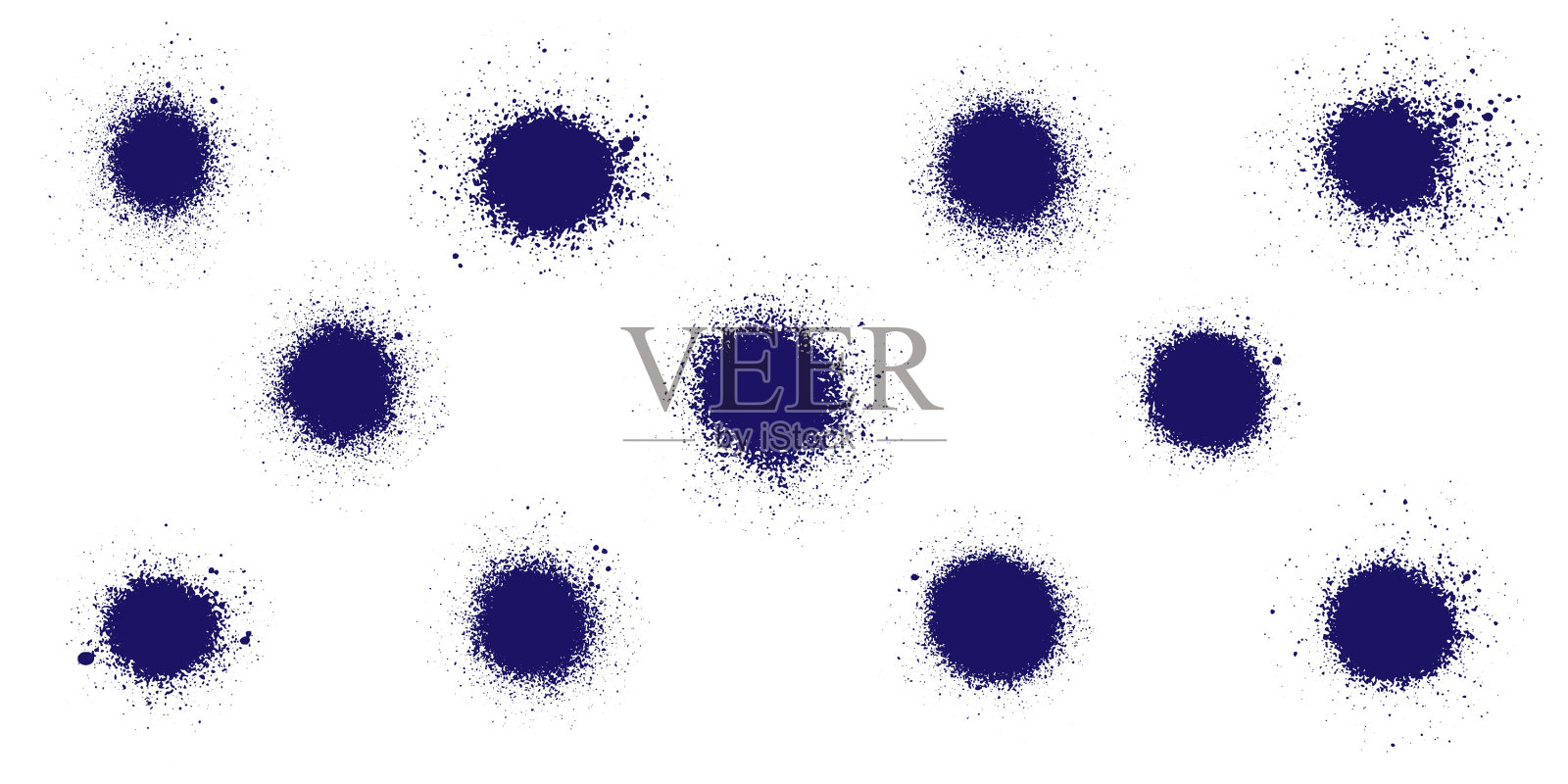 涂鸦喷绘横幅套装插画图片素材