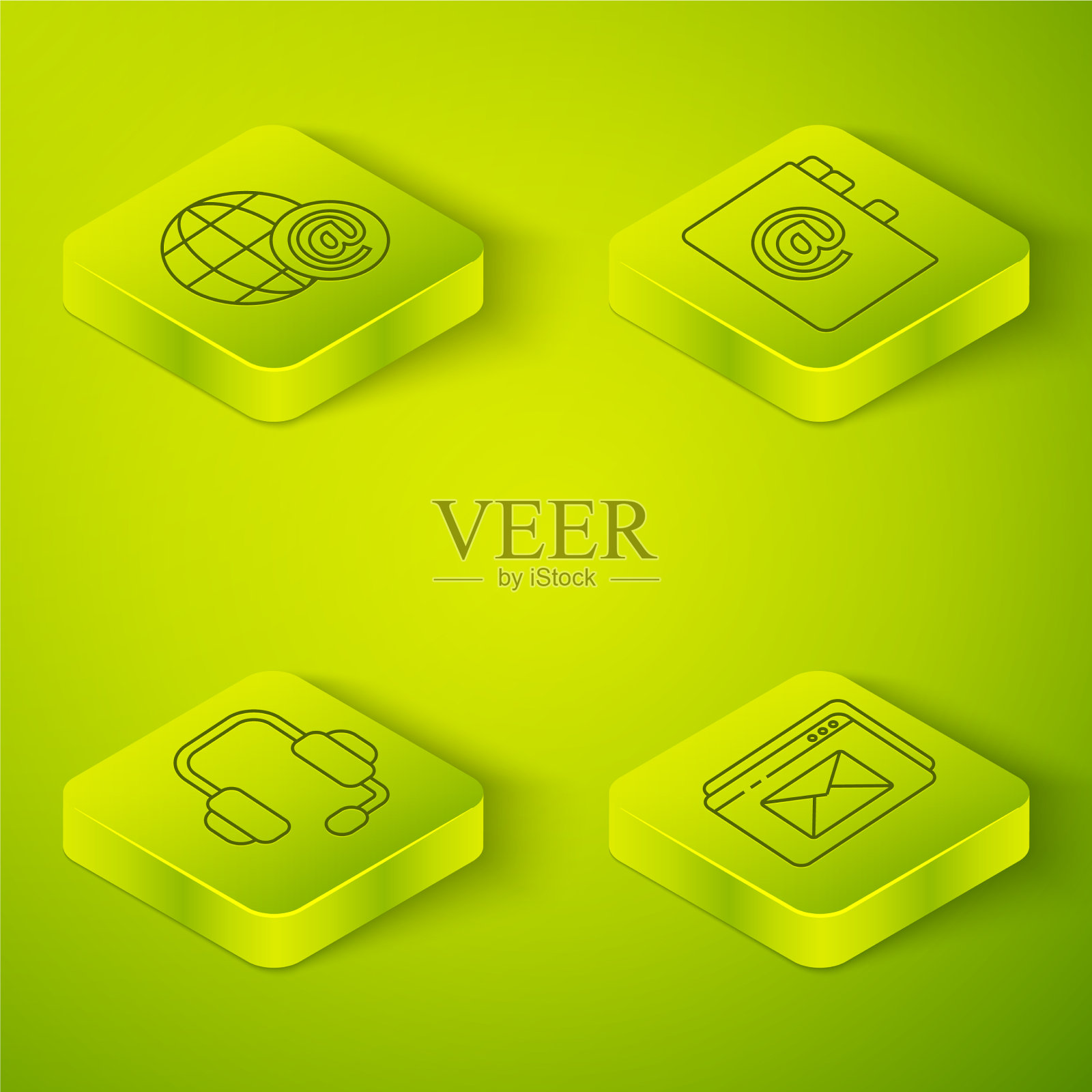 设置耳机网站等距通讯录图标素材