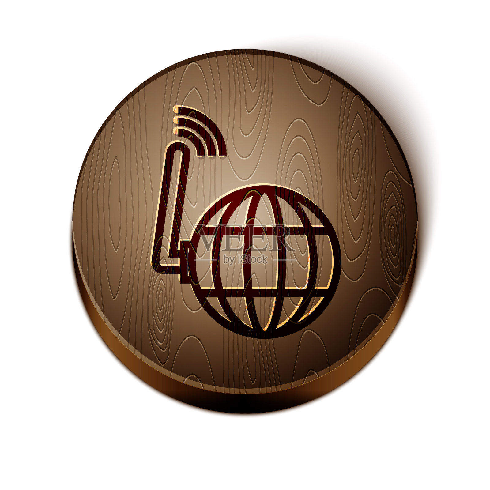 布朗线全球技术或社交网络图标素材