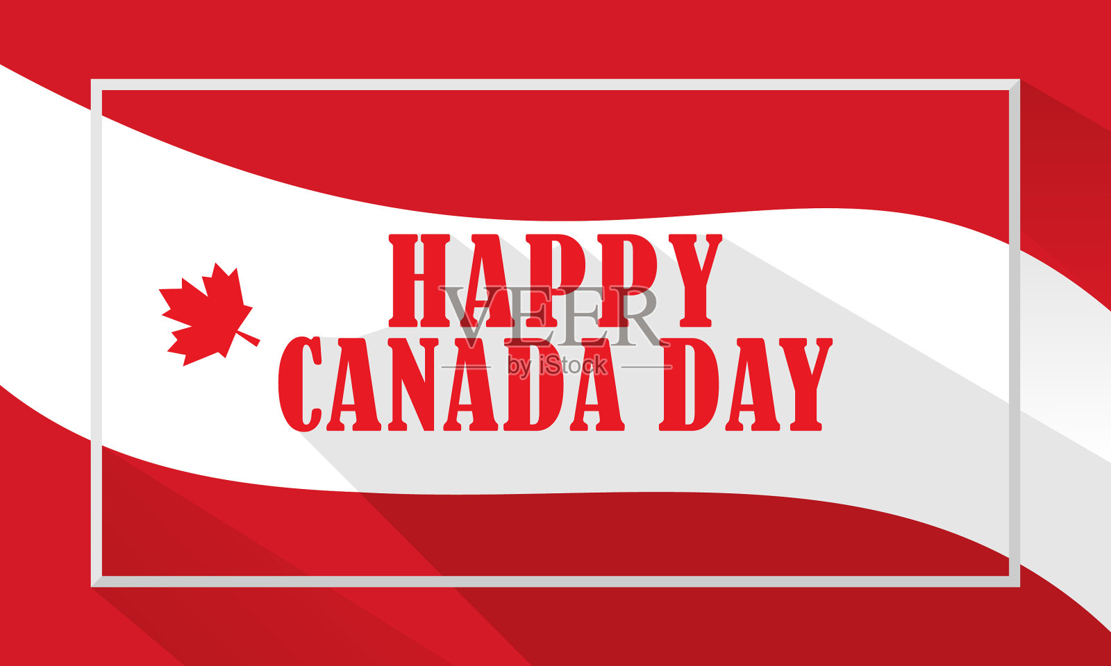 庆祝加拿大国庆日背景标志设计插画图片素材