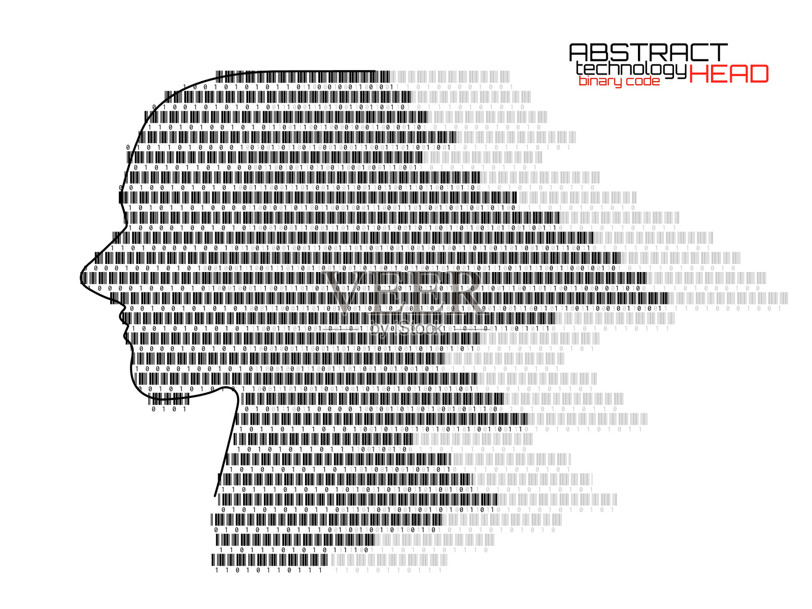 人工智能抽象了人脑插画图片素材