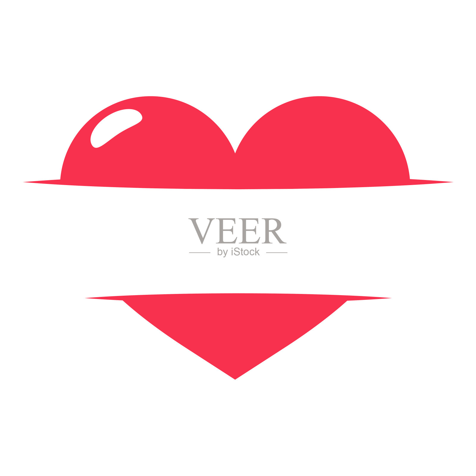 心形空白框留空填写信息。插画图片素材